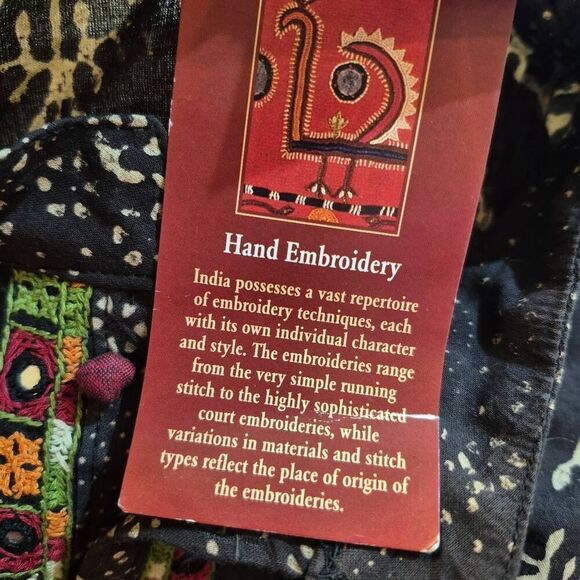 Fabindia Women's Black Cotton Kurta NEW - Picture 13 of 16